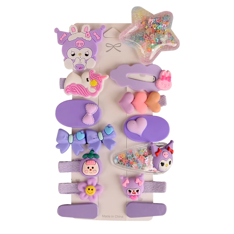 گیره مو دخترانه مدل knp-067 بسته 14 عددی