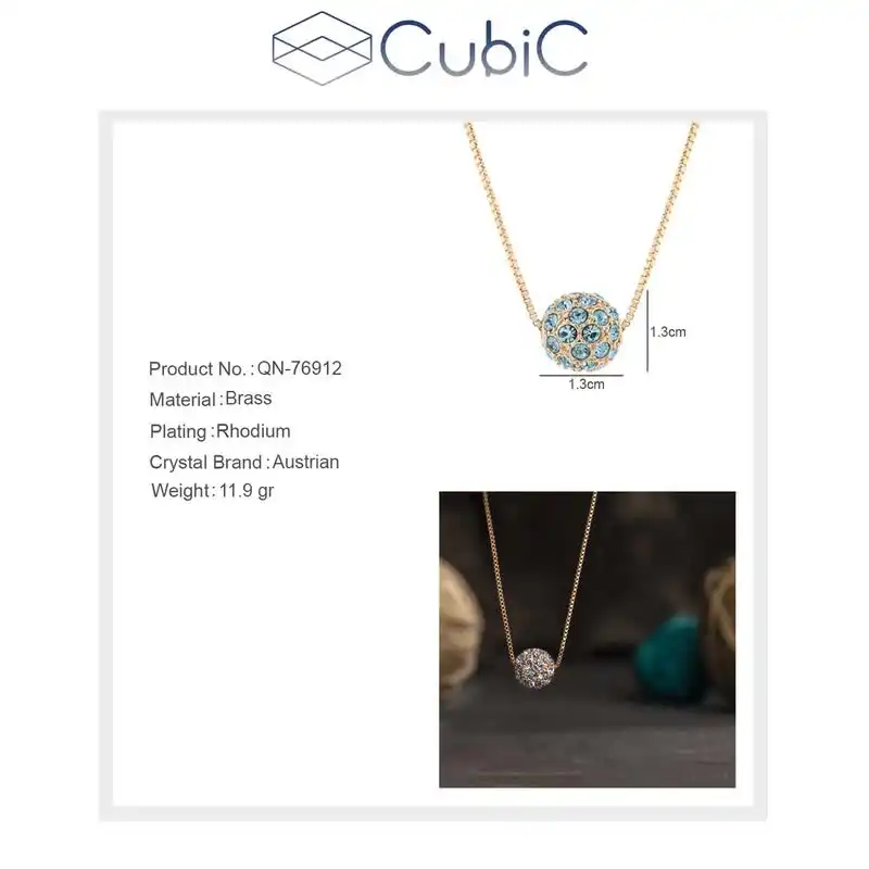 گردنبند زنانه کوبیک مدل QN-۷۹۶۱۲