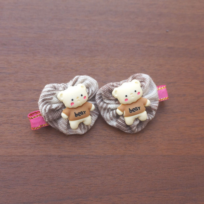 گیره مو دخترانه مدل گیره انبری قلبی بسته دو عددی