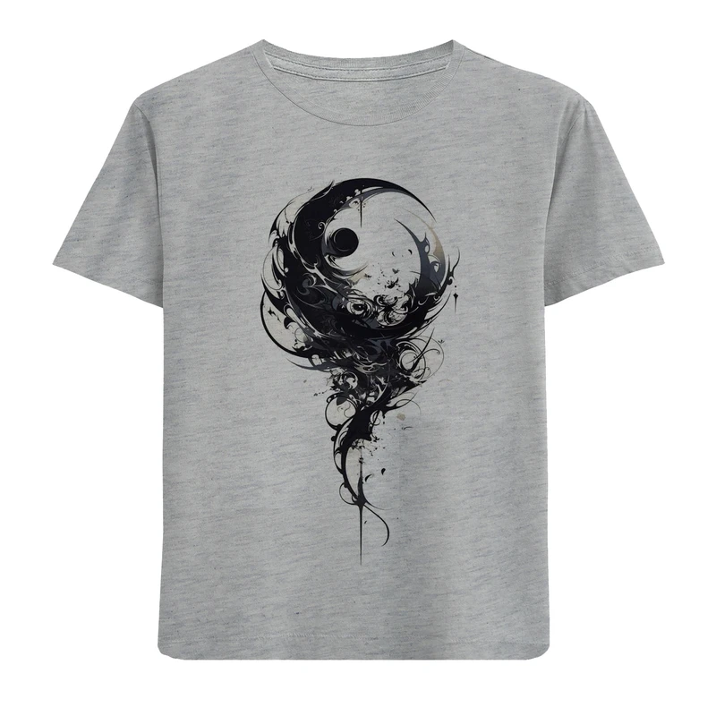 تی شرت آستین کوتاه پسرانه مدل یین یان N194