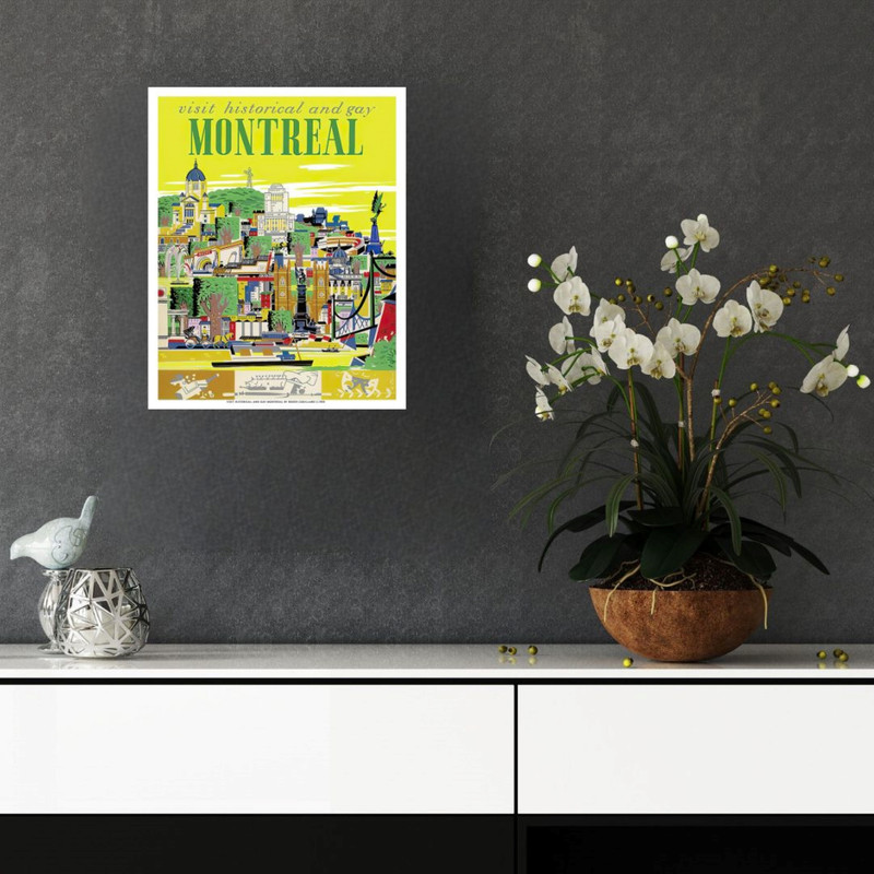 پوستر مدل سفر وینتیج مونترآل  