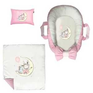 سرویس خواب سه تکه نوزاد ناریکو مدل گارد محافظ دار طرح فانتزی کد 0437