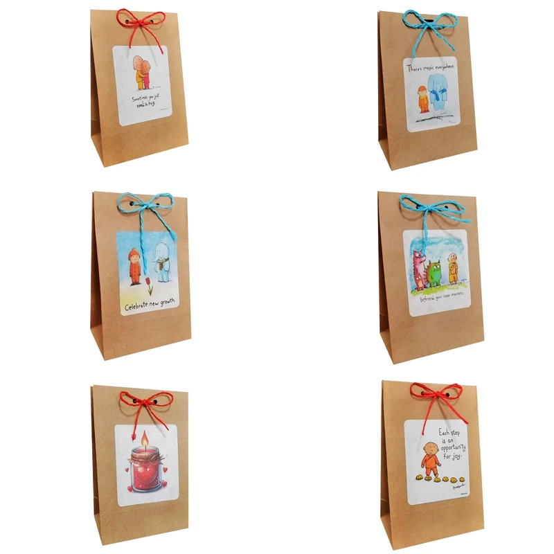 پاکت هدیه مدل جملات انگیزشی مجموعه 6 عددی