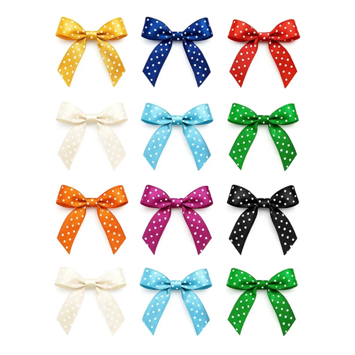 ابزار کادویی مدل پاپیون طرح خالدار مجموعه 12 عددی