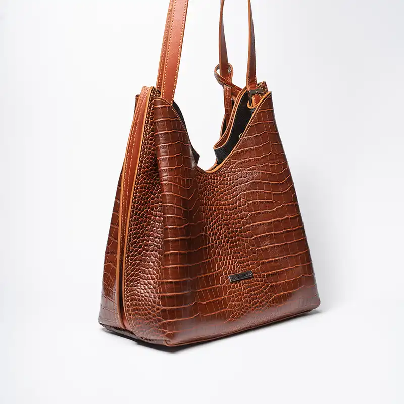 کیف دوشی زنانه خانه چرم تبریز مدل  درنا