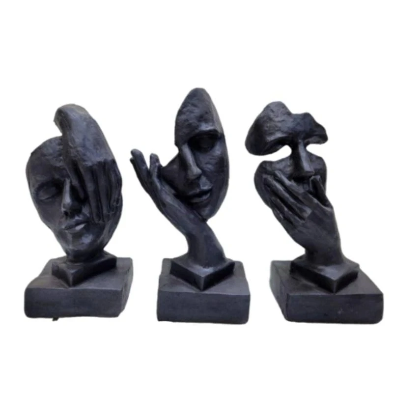 مجسمه مدل کر و کور و لال مجموعه ۳ عددی