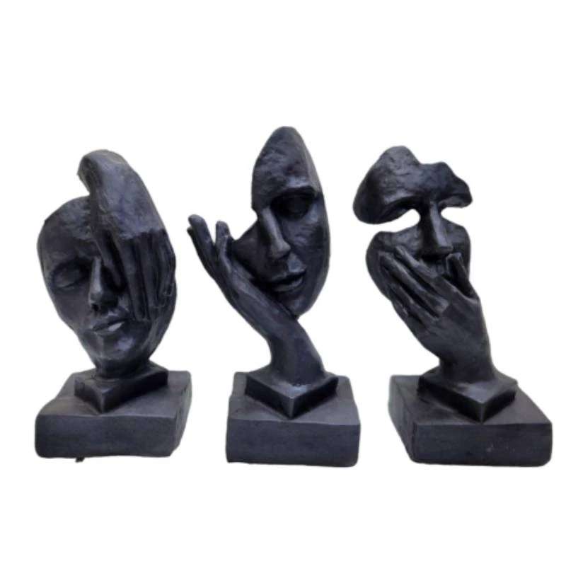 مجسمه مدل کر و کور و لال مجموعه ۳ عددی
