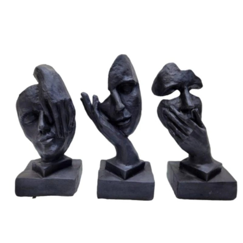 مجسمه مدل کر و کور و لال مجموعه ۳ عددی