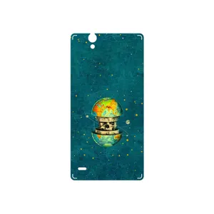 MAHOOT Collage of Earth Face Cover Sticker for Sony Xperia C4