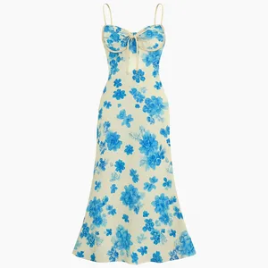 پیراهن یقه هالتر زنانه مدل فیروزه