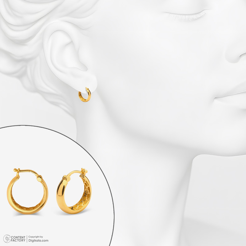 گوشواره کلیپسی طلا 18 عیار زنانه گلدم مدل E245020