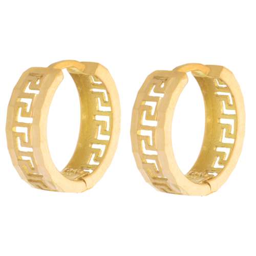 گوشواره طلا 18 عیار زنانه طلای مستجابی مدل حلقه ای کد 44