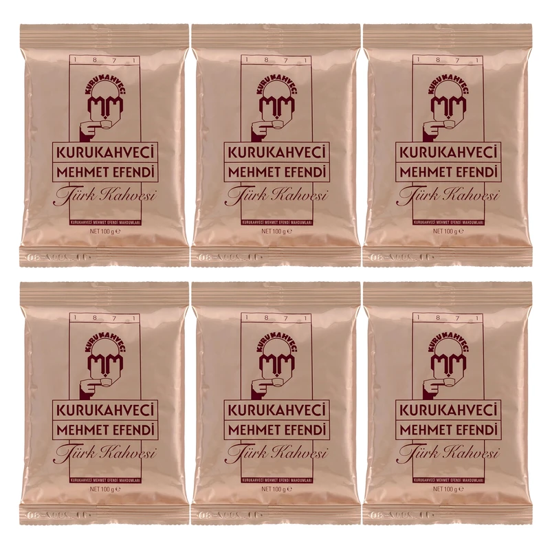 قهوه ترک مهمت افندی - 100 گرم بسته 6 عددی