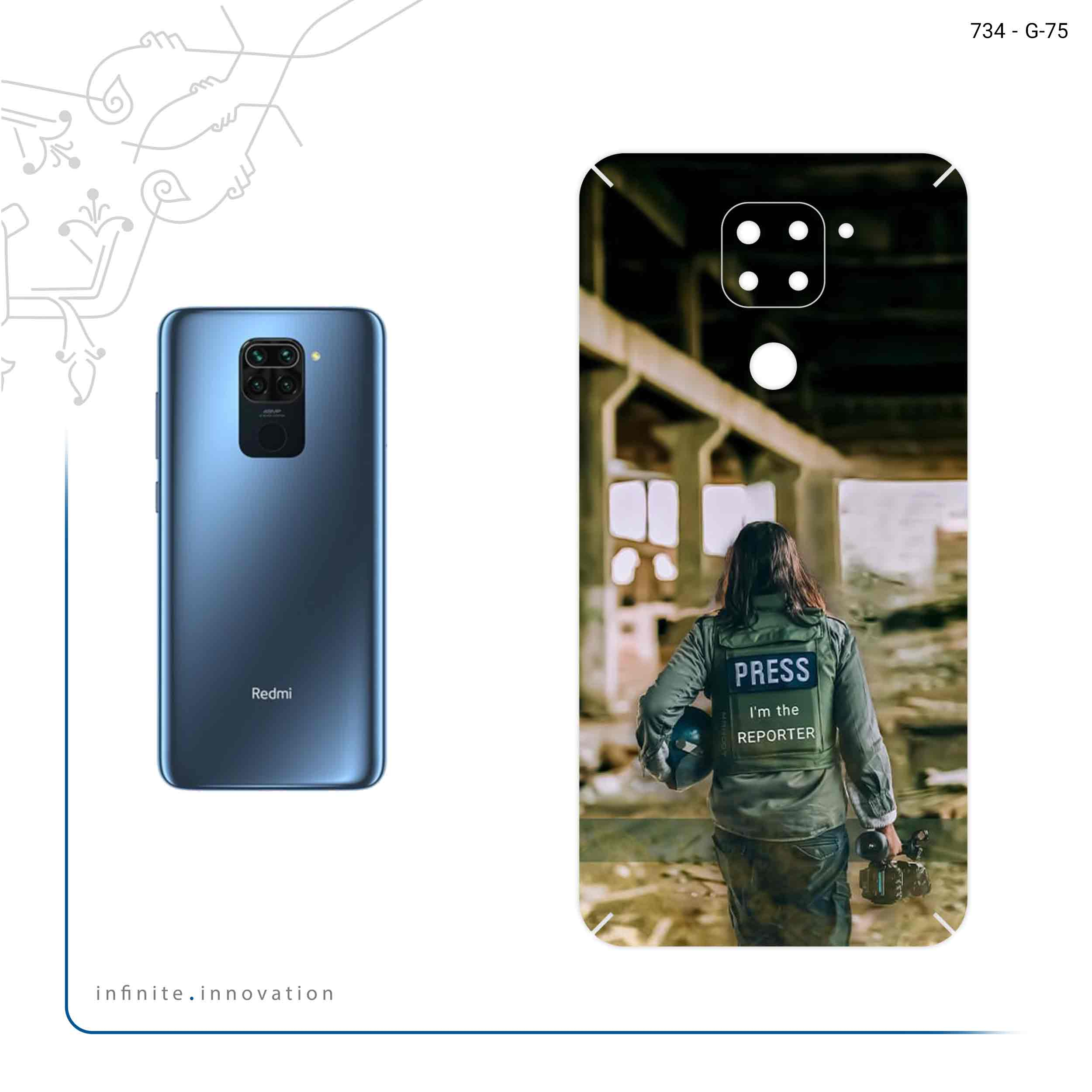 برچسب پوششی ماهوت مدل Reporter مناسب برای گوشی موبایل شیائومی Redmi 10X