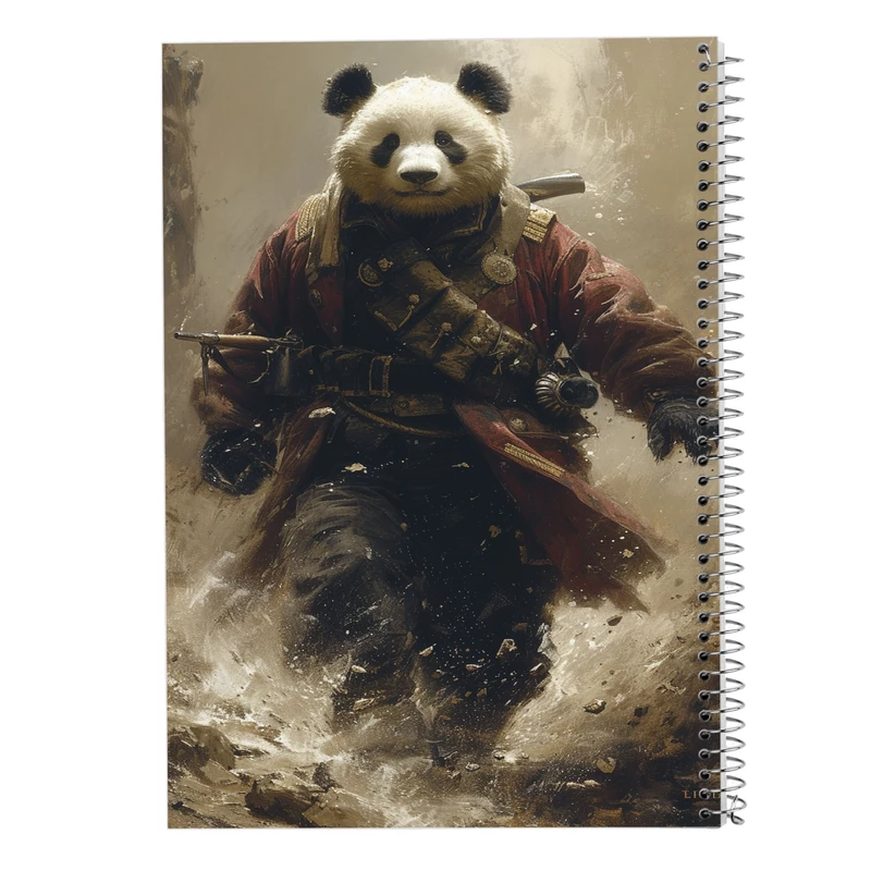 دفتر ژورنال نویسی 50 برگ مدوپد مدل نقطه ای طرح حیوانات جنگجو کد DF14833