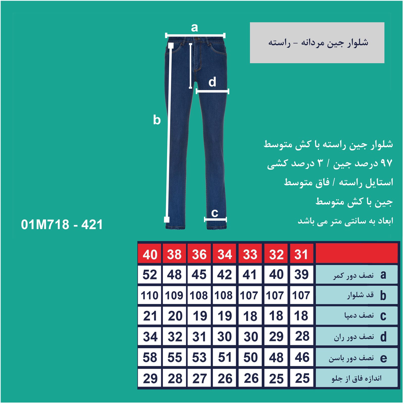 شلوار جین مردانه پاتن جامه مدل 101121010421098 -  - 7