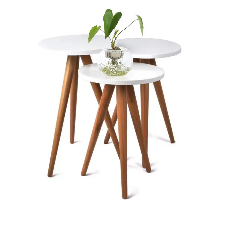 میز عسلی مدل بهار کد 01 مجموعه 3 عددی