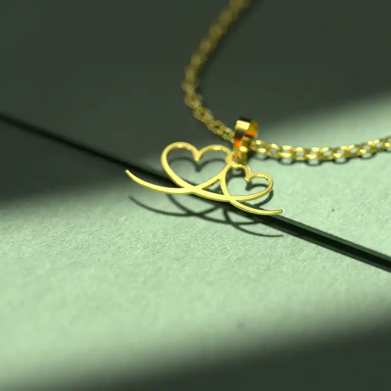 گردنبند طلا 18 عیار زنانه مدوپد مدل  طرح قلب کد E1268