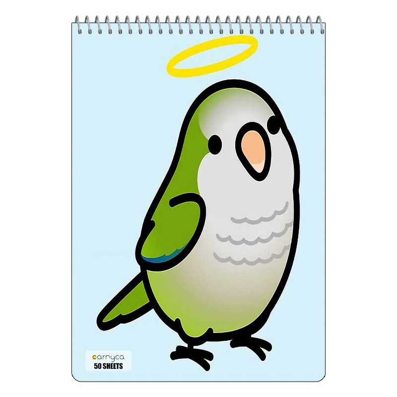 دفتر نقاشی 50 برگ سیمی کارنیکا طرح طوطی Parrot کد 70753