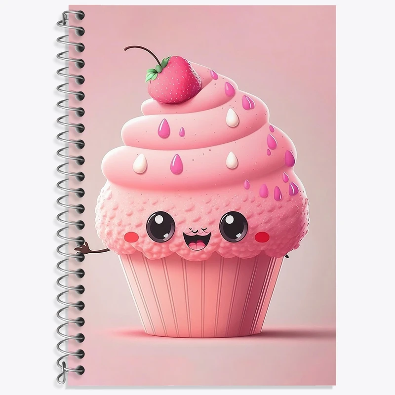 دفتر لغت 50 برگ خندالو طرح کیک و شیرینی پزی کد 36679