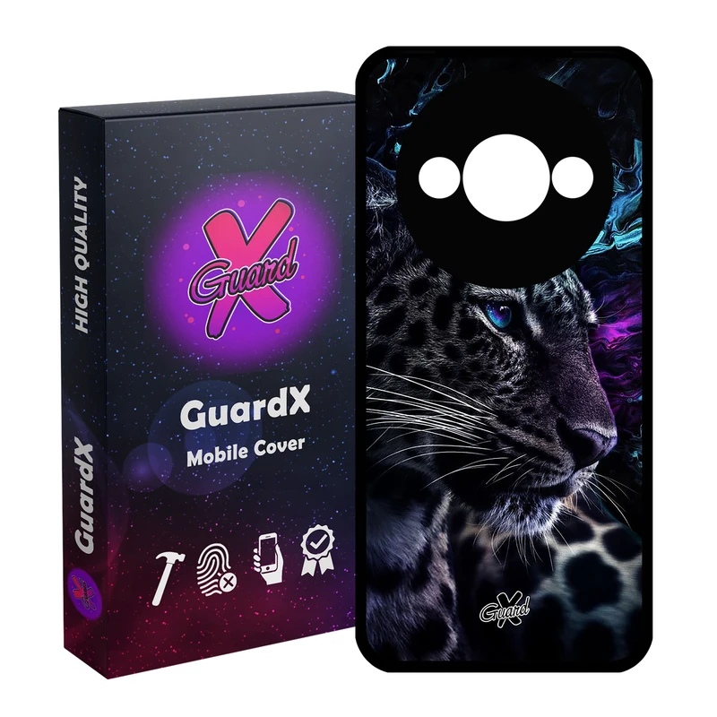 کاور گارد ایکس طرح پلنگ مدل قاب Glass10250 مناسب برای گوشی موبایل شیائومی Redmi A3 4G/ A3X 4G/ Poco C61