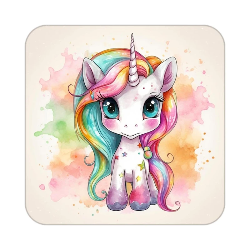 زیر لیوانی کاکتی طرح اسب تک شاخ و یونیکورن مدل mp33429