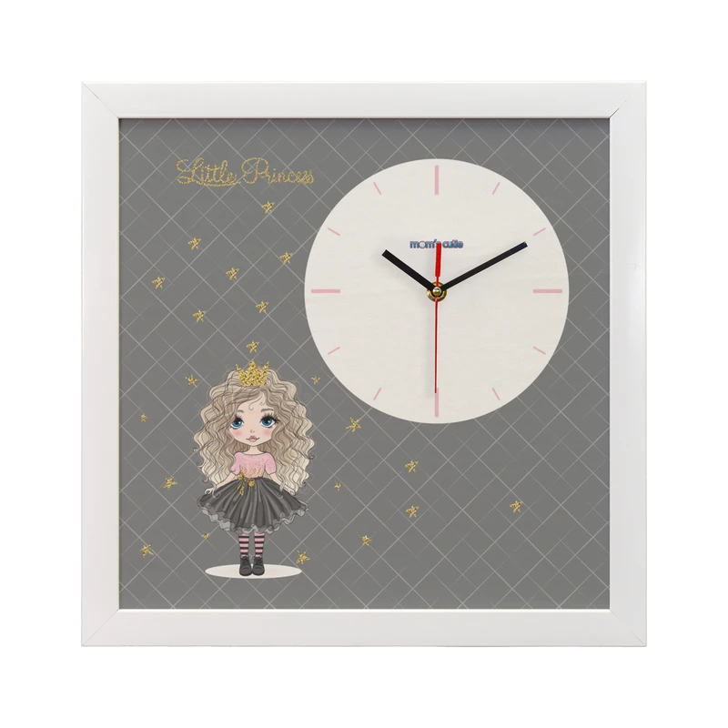ساعت دیواری کودک مامز کیوتی مدل پرنس فرفری کد S 79