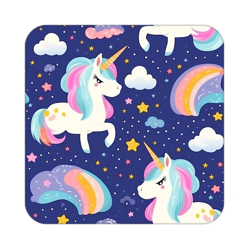 زیر لیوانی کاکتی طرح اسب تک شاخ و یونیکورن مدل mp30084