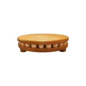 سینی مدل رایزر گرد مهره دار چوبی