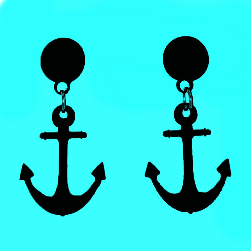 گوشواره دخترانه مدل لنگر کد E.LNG
