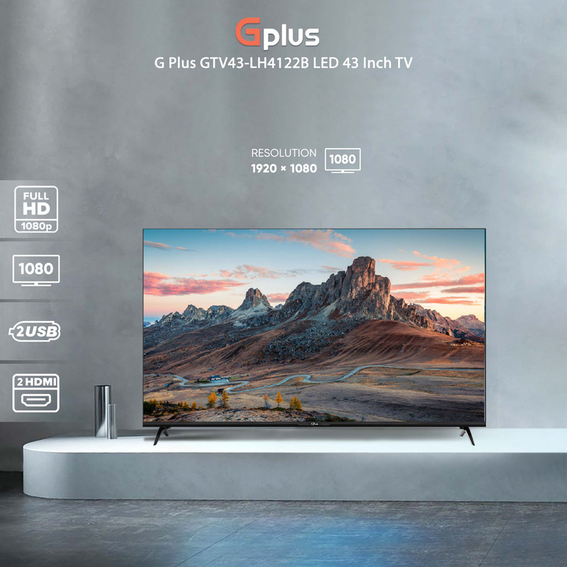تلویزیون ال ای دی جی پلاس مدل GTV-43LH4122B سایز 43 اینچ