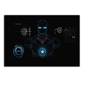 تابلو شاسی بکلیت طرح نئونی مرد آهنی مدل SH-S5300