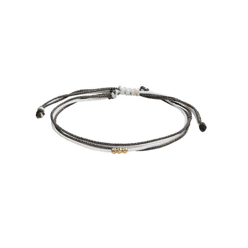 دستبند بند و طلا 18 عیار زنانه گالری شیدا مجد مدل 3 البرنارد نخی لمه