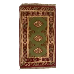 فرش دستباف نیم متری مدل ترکمن کد Nkp/stp1