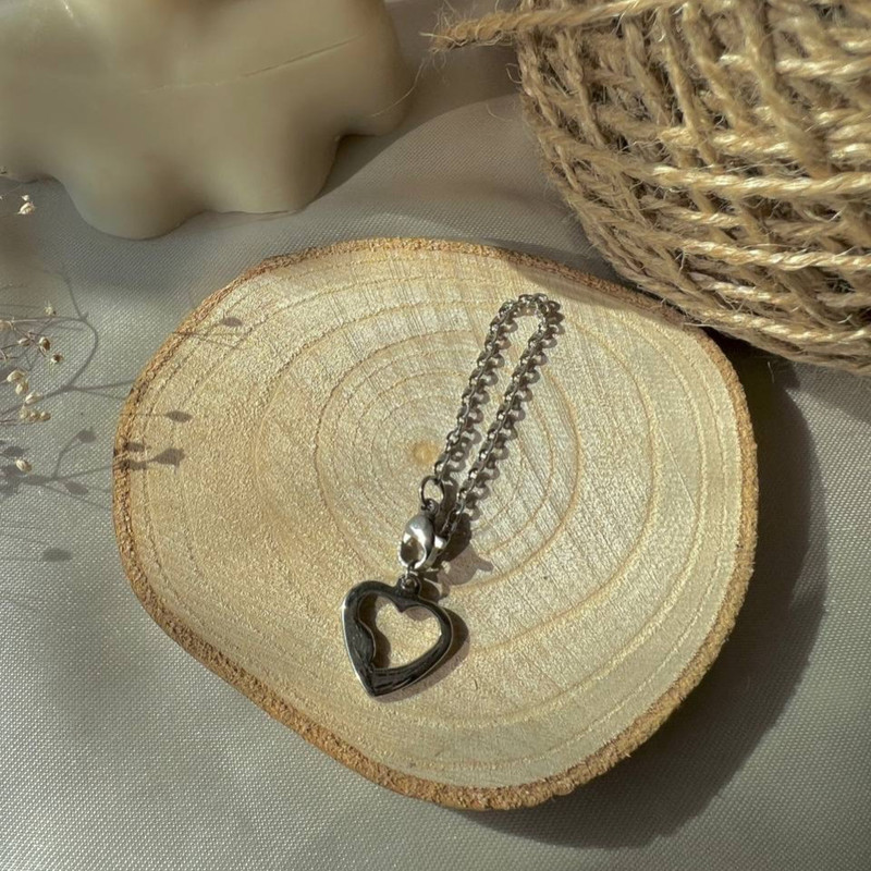 آویز ساعت زنانه استینلس استیل مدل قلب