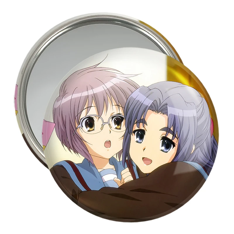 آینه جیبی خندالو مدل ریوکو و یوکی انیمه ناپدید شدن هاروهی سوزومیا کد 24314