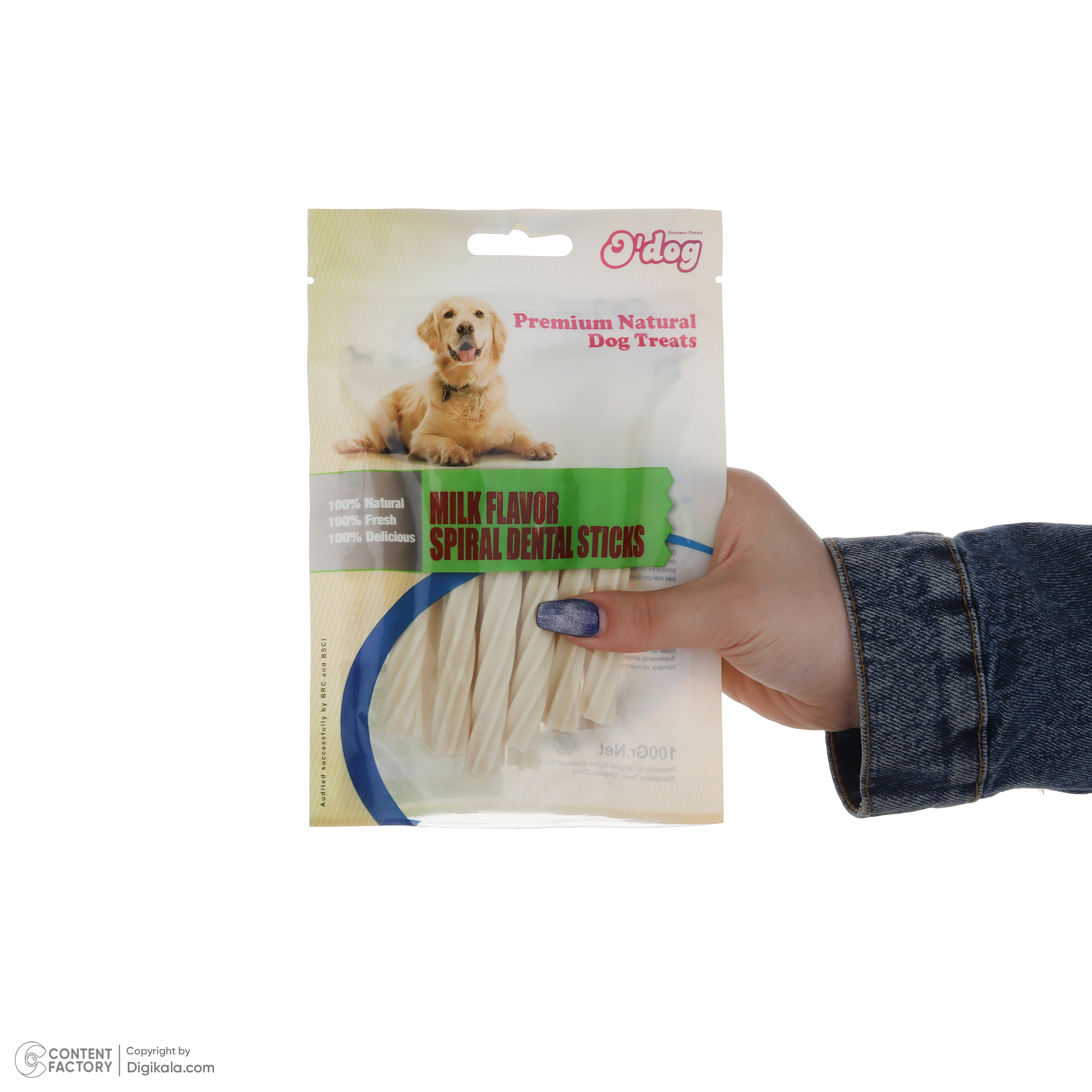 تشویقی سگ اداگ مدل استیک دنتال پیچی وزن 100 گرم