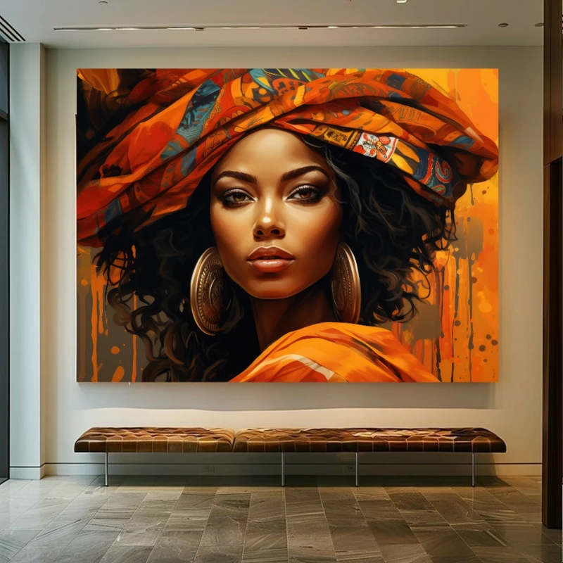 تابلو بوم طرح موی پف مدل آفرو کد FP104947