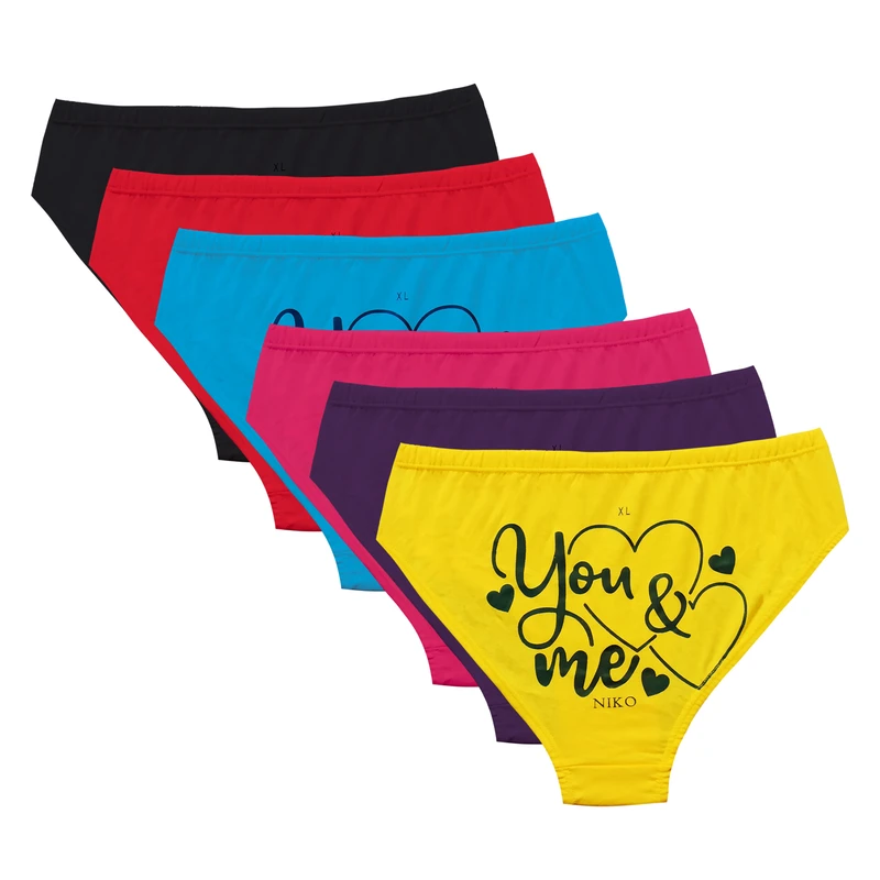 شورت زنانه مدل 8765 نیکو بسته 6 عددی