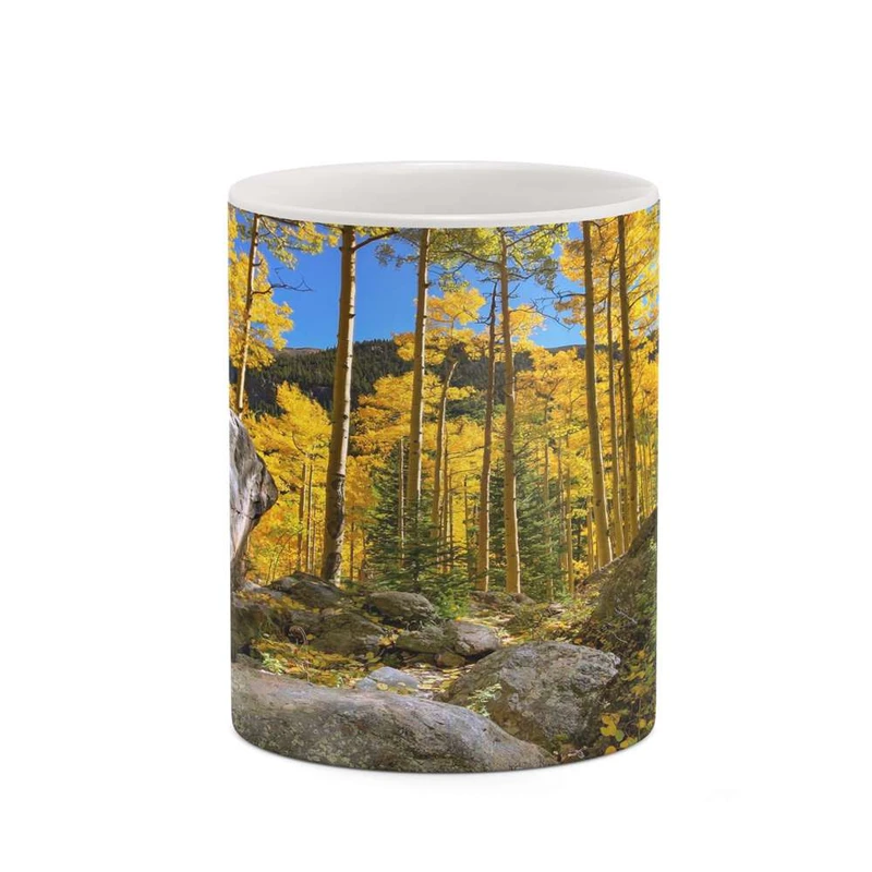 ماگ کاکتی مدل منظره پاییزی کد mgh18584