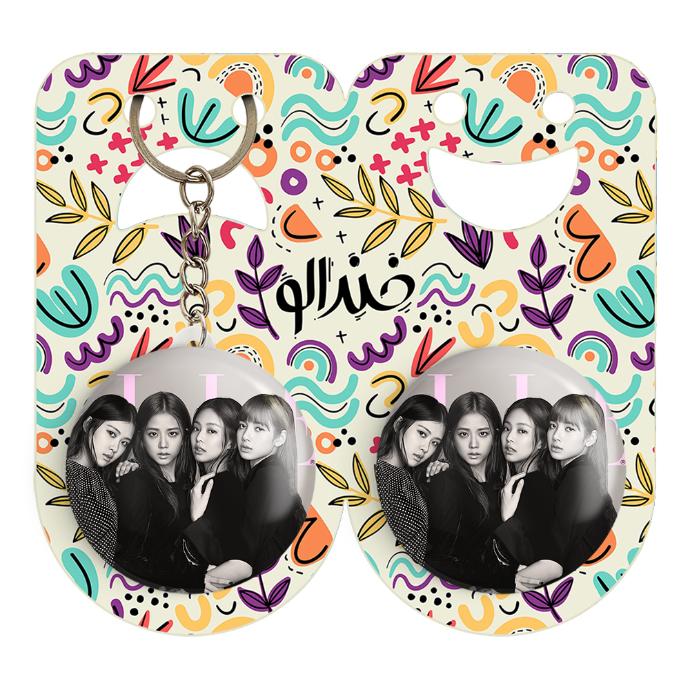 پیکسل خندالو مدل گروه بلک پینک کد 145782 به همراه جاکلیدی