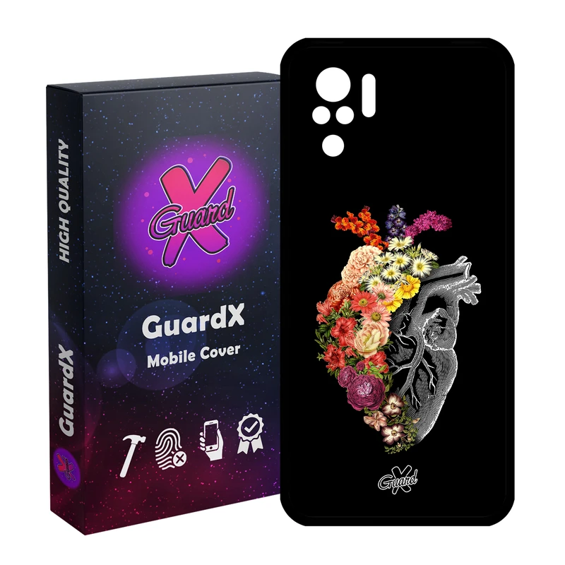 کاور گارد ایکس طرح قلب مدل Glass10216 مناسب برای گوشی موبایل شیائومی Redmi Note 10 4G / Note 10S