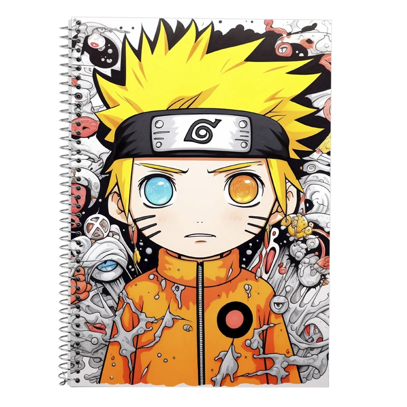 دفتر زبان 50 برگ مدوپد مدل سه خط طرح Naroto کد DF11365