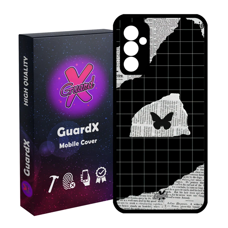کاور گارد ایکس طرح پروانه مدل Glass10533 مناسب برای گوشی موبایل سامسونگ Galaxy A54 / A54 5G