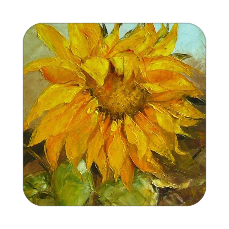 زیر لیوانی کاکتی طرح نقاشی رنگ روغن مدل mg10370