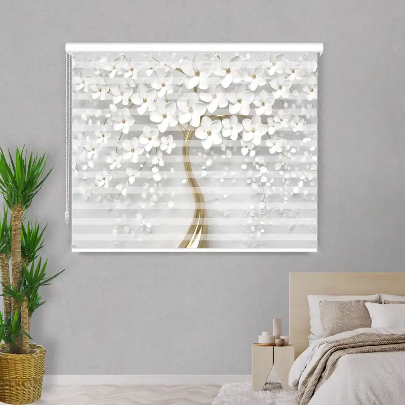 پرده زبرا مدل F-7474 سایز 200x180 سانتی متر