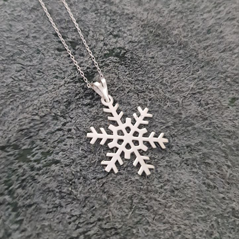 گردنبند نقره زنانه لیردا مدل برف SHL barf