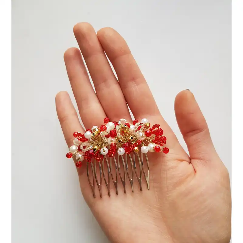 شانه مو زنانه مدل انار و گل