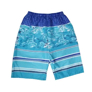 شلوارک مردانه مدل چهار خانه رنگ آبی