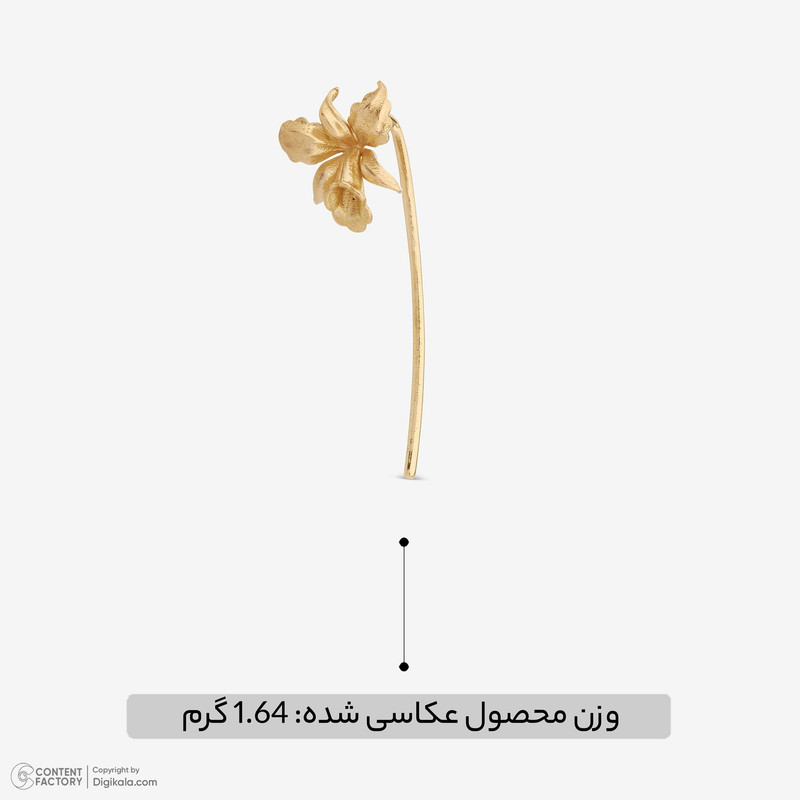 گوشواره عصایی طلا 18 عیار زنانه جواهری راز مدل 2412-34 - 6